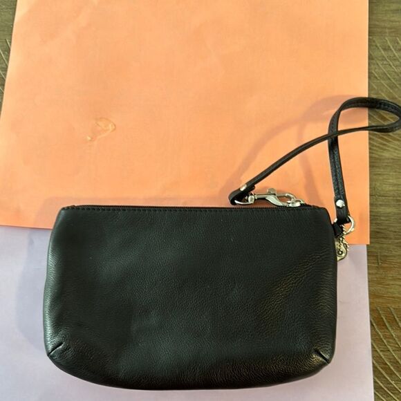 COACH Black Leather Wristlet - Picture 2 of 7